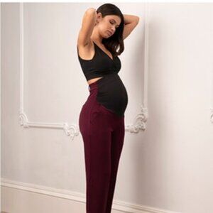 Seraphine Maternity Plum Tapered Work Pants